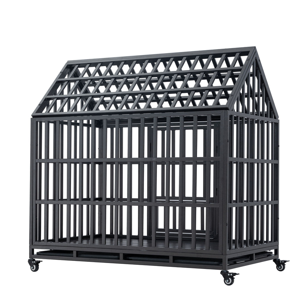 Heavy Duty Dog Crate Lockable Wheels