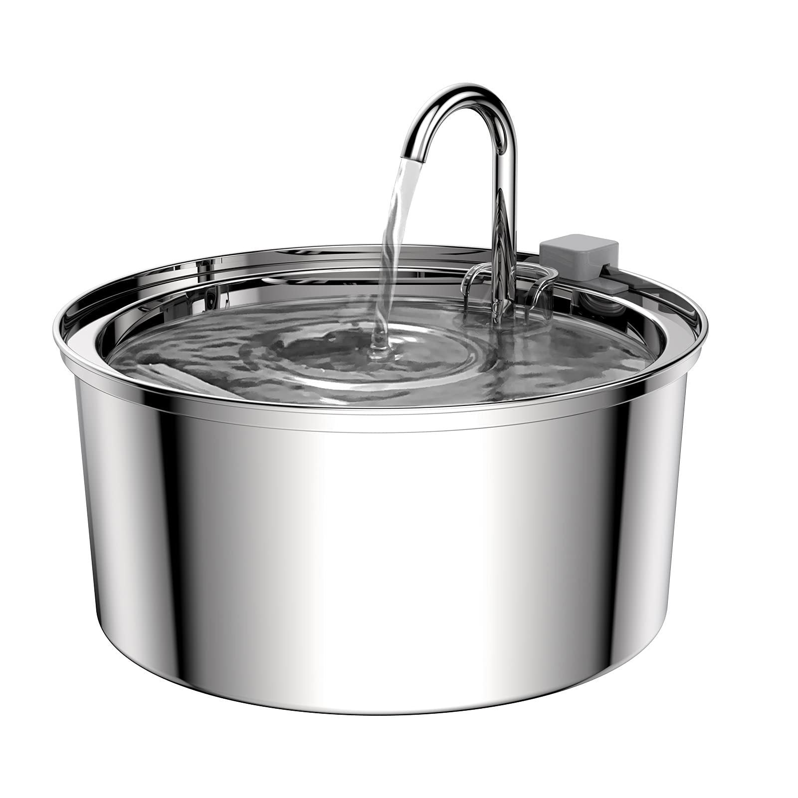 Pet Stainless Steel Automatic Water Fountain — 3.2L, Multiple Styles