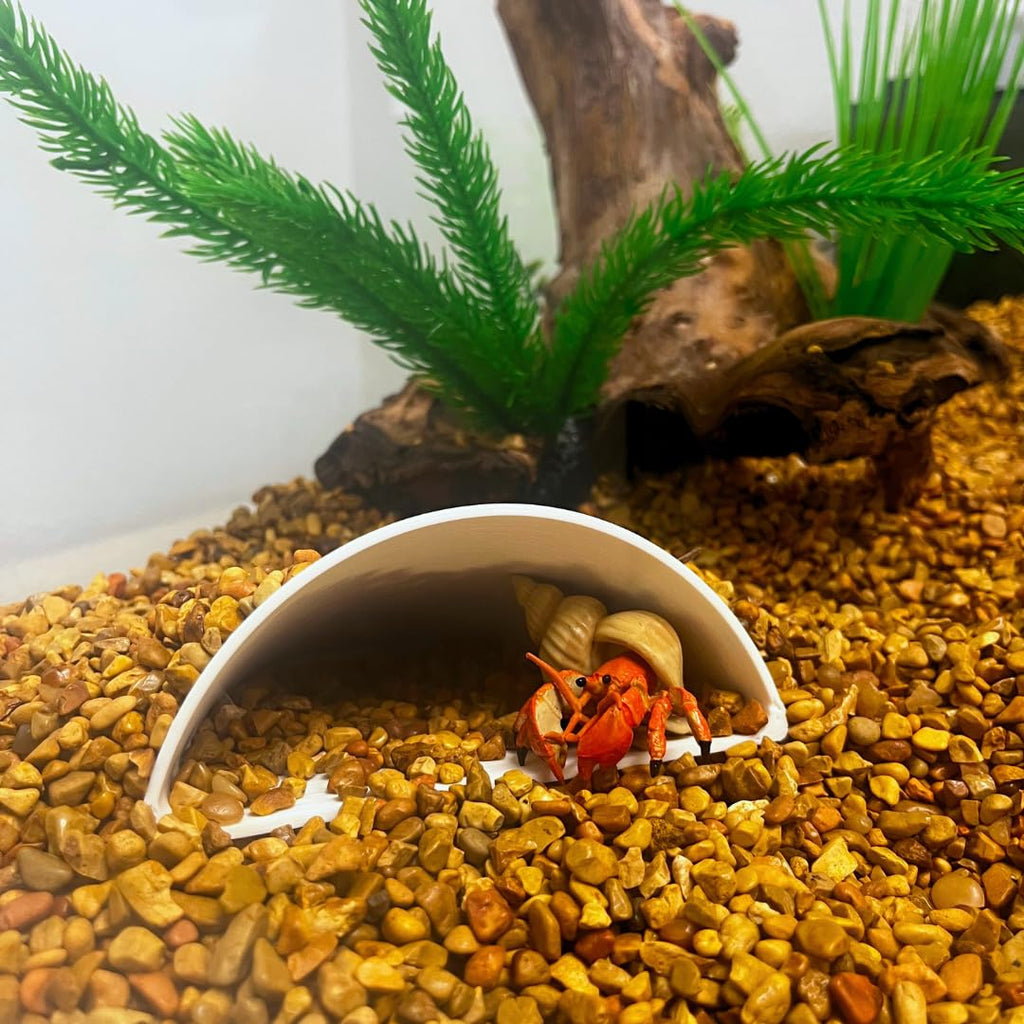 REEFSHAPE Aquarium or Terrarium Pocket Cave | Minimalist Shelter Cave for Fish, Shrimp, Reptiles, Amphibians, & More! | Made in USA