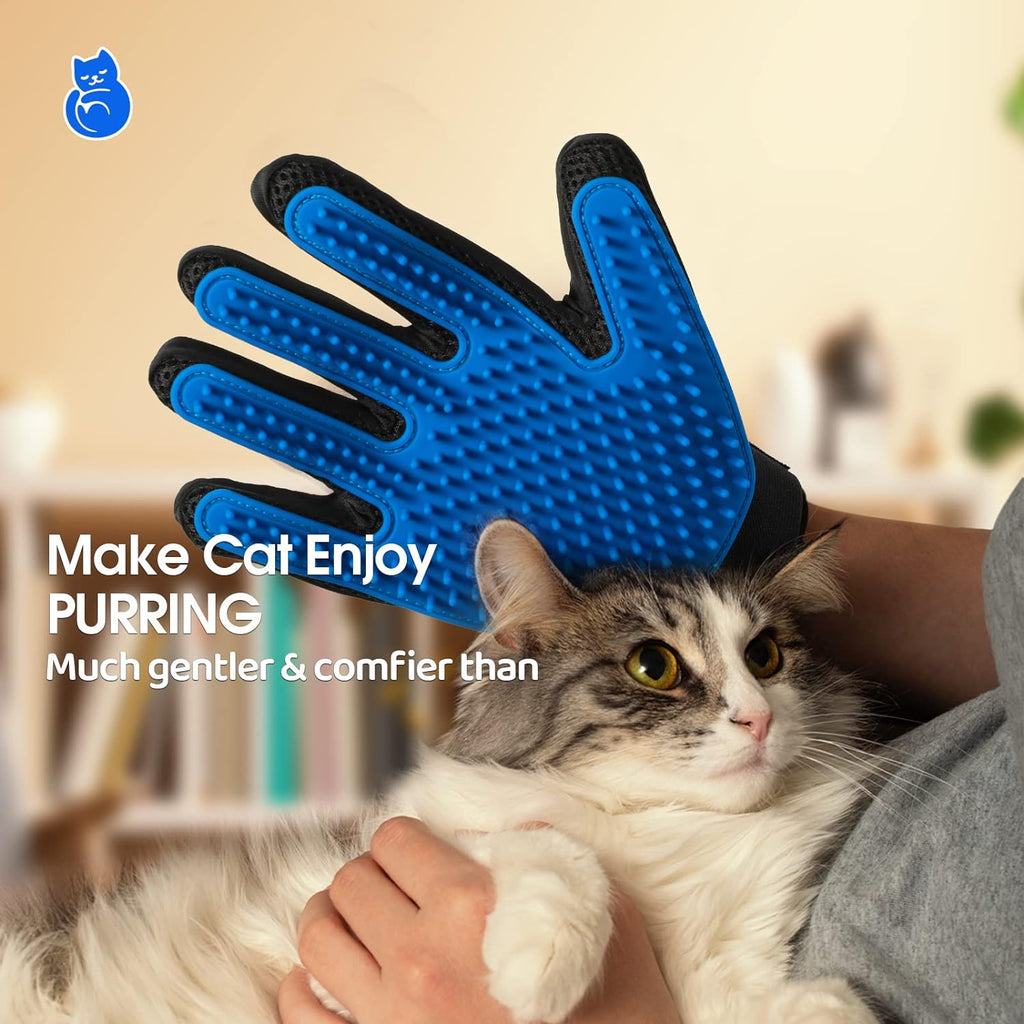 Silicone Pet Grooming Glove — 255-Tip Hair Remover