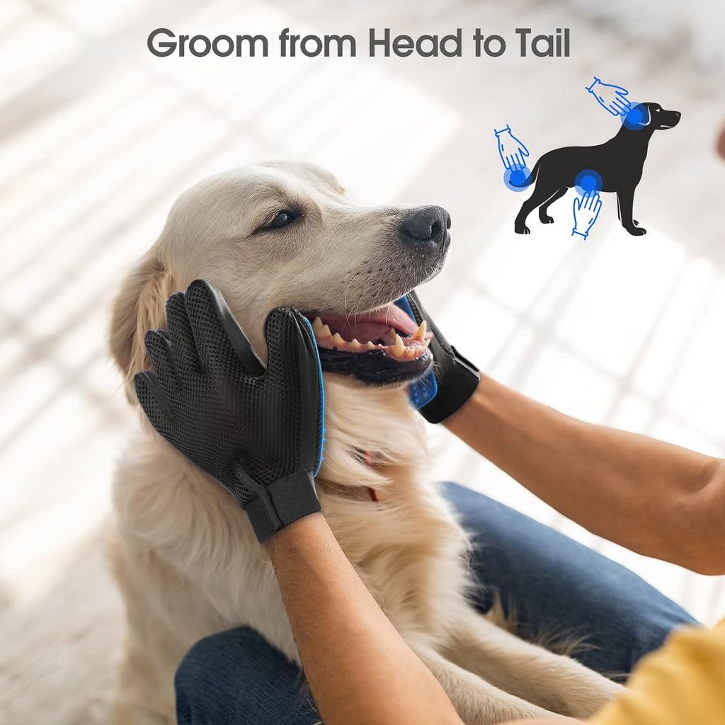 Silicone Pet Grooming Glove — 255-Tip Hair Remover