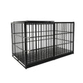 Extra Large Heavy Duty Dog Crate With Removable Pans For Dogs - Black