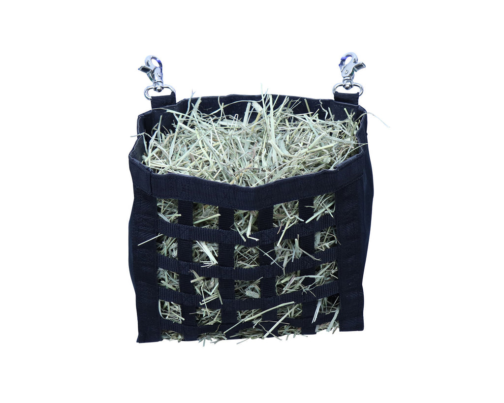 CuteNFuzzy Rabbit & Guinea Pig Hay Bag Feeder with Super Tough Bottom® Design | 35 Ultra Slow Feed Openings | Small 10.5" x 9" x 5" Front Web Hay Feeder | Less Waste, Cleaner Cage | Made in USA Design