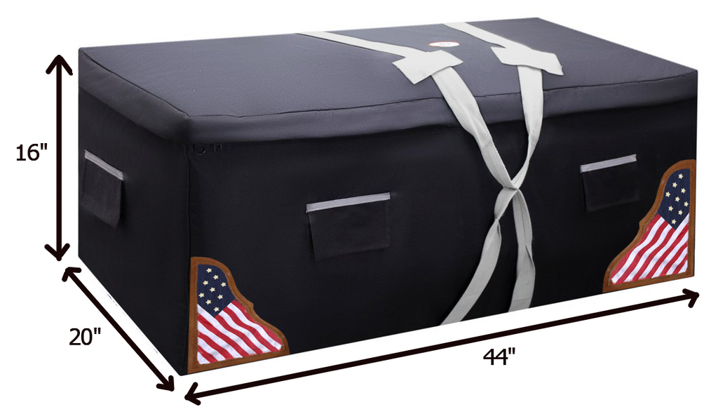 Paris Tack Patented Hay Bale Bag 1200D Waterproof with Mesh Ventilation Windows and Patriotic Leather Accents
