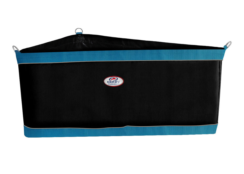 Derby Originals 1200D Horse Corner Hay and Grain Feeder Patented with Reinforced Mesh Bottom For Trailers And Stalls With Reflective Trim