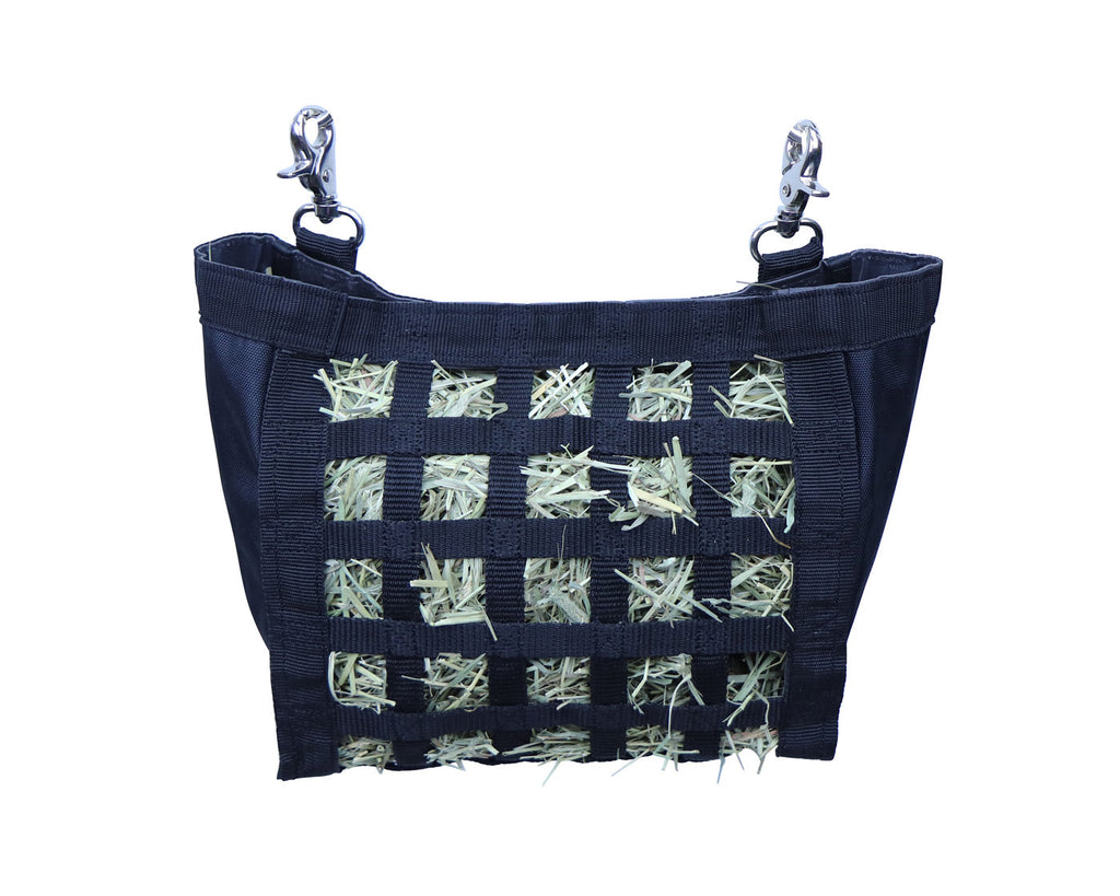 CuteNFuzzy Rabbit & Guinea Pig Hay Bag Feeder with Super Tough Bottom® Design | 35 Ultra Slow Feed Openings | Small 10.5" x 9" x 5" Front Web Hay Feeder | Less Waste, Cleaner Cage | Made in USA Design