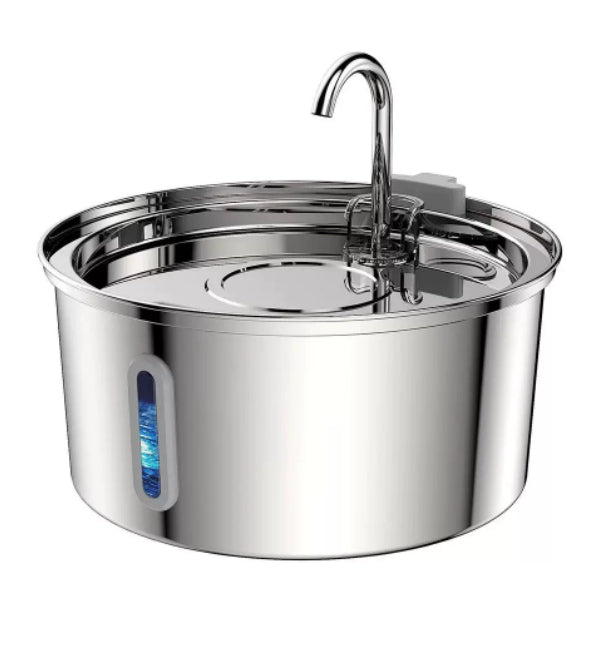 Pet Stainless Steel Automatic Water Fountain — 3.2L, Multiple Styles