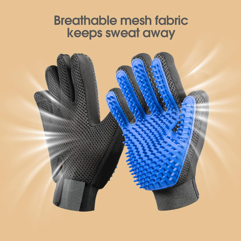 Silicone Pet Grooming Glove — 255-Tip Hair Remover