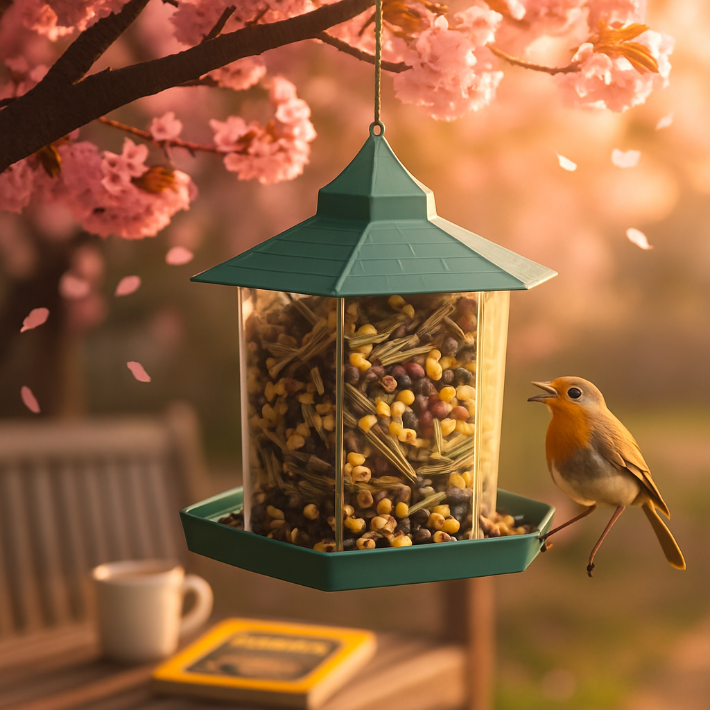 Hanging Gazebo Wild Bird Feeder in Garden, Patio, Yard