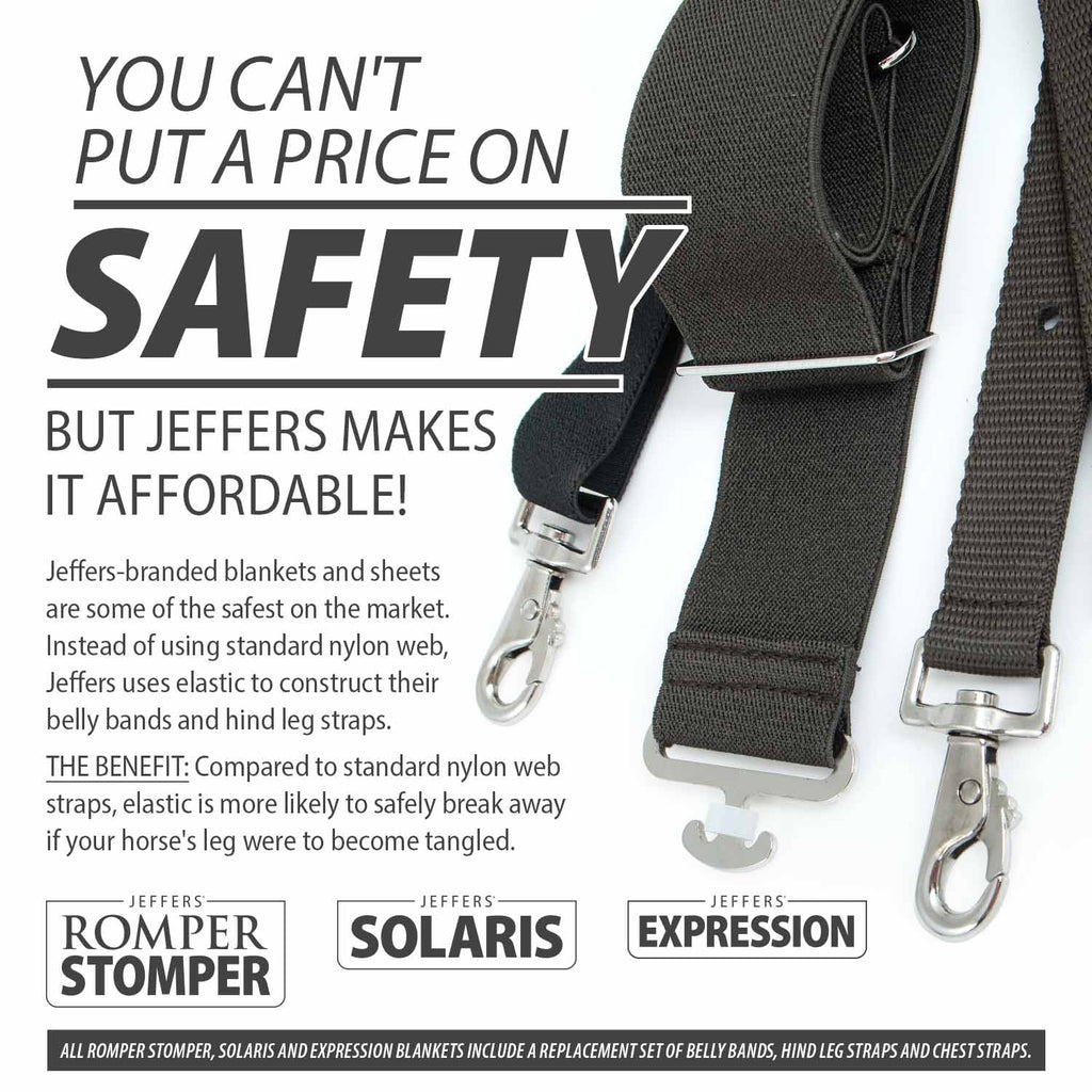 Jeffers Expression 1200 Denier Standard Neck Turnout Horse Blanket, 240 Gram